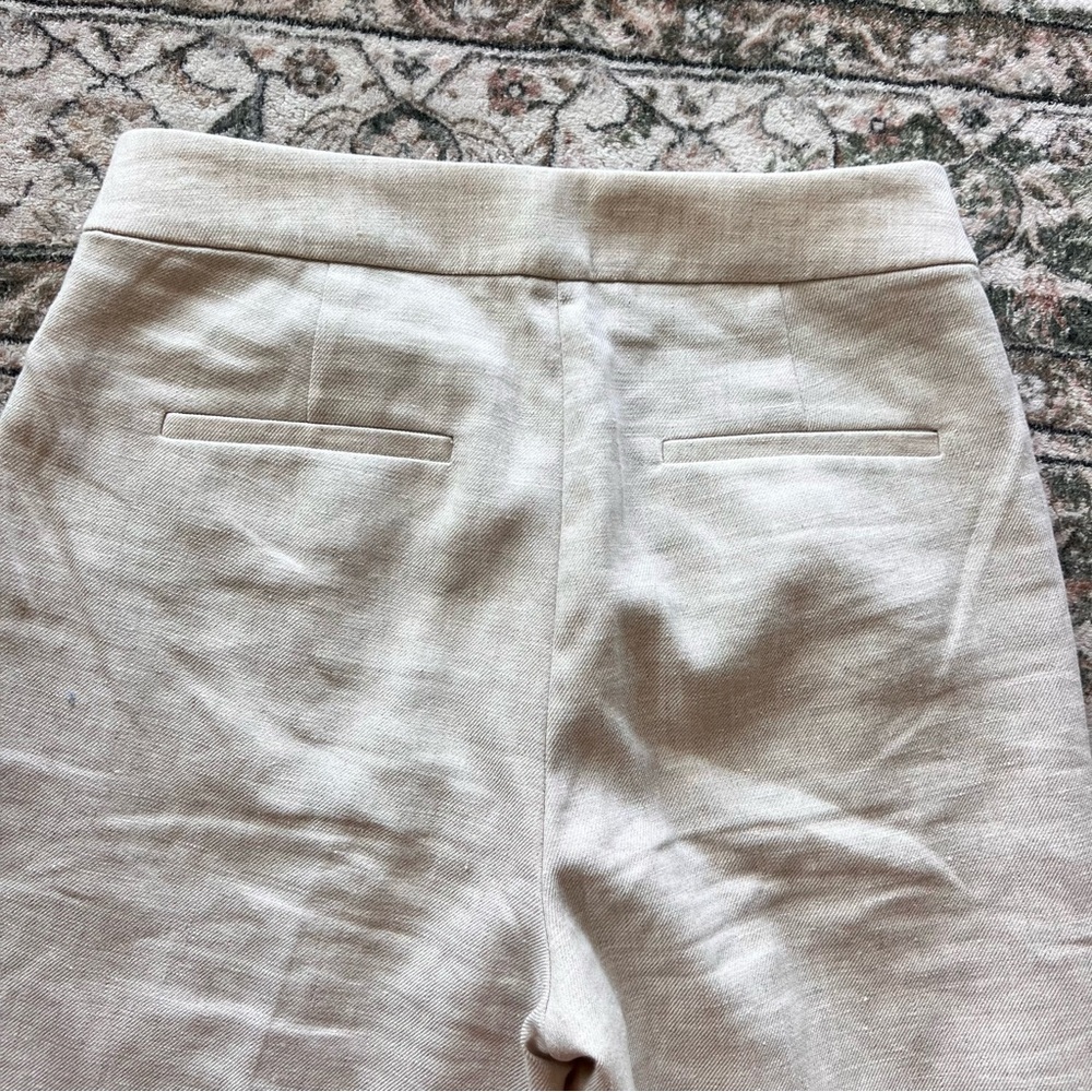 J.Crew Kate Straight Leg Linen Four-Season Stretch Pant- Size 0/2 - Picture 8 of 11
